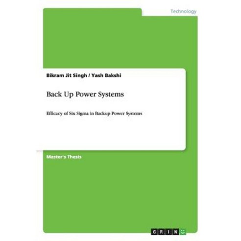 Back Up Power Systems Paperback, Grin Publishing