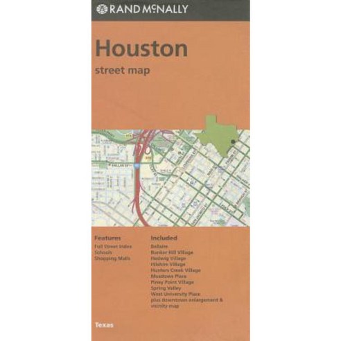 Houston Street Map Folded, Rand McNally & Company