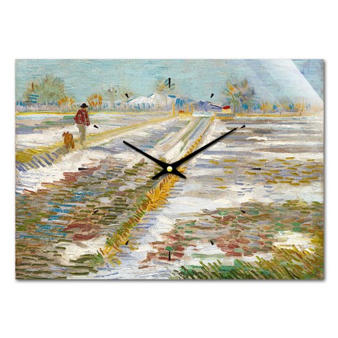 더윤 레티나 명화 벽시계 42 x 30 cm, 고흐 눈이 있는 풍경
