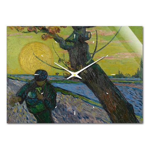 더윤 레티나 명화 벽시계 42 x 30 cm, 고흐 씨뿌리는 사람