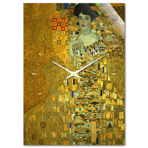 더윤 레티나 명화 벽시계 클림트 아델레 블로흐-바우어의 초상 30 x 42 cm, 혼합 색상