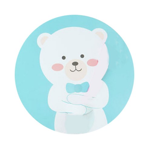 황씨네도시락 머핀컵 덮개, 곰, 35개