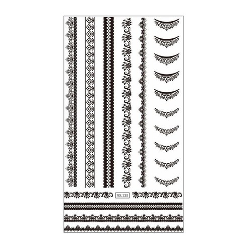 네일스케치 드라이 데칼, 125 줄레이스 블랙, 1개