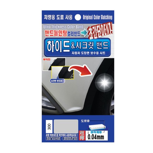 렉스디 수입차용 하이드&시크릿 밴드 도료 핸드 페인팅 BMW/미니, 300 알파인 화이트