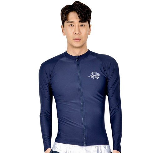 헤링본 남성용 싱글집업 래쉬가드 상의 R205