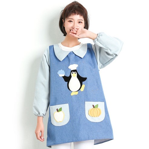 아울리빙 원피스형 카라 앞치마, E, 1개