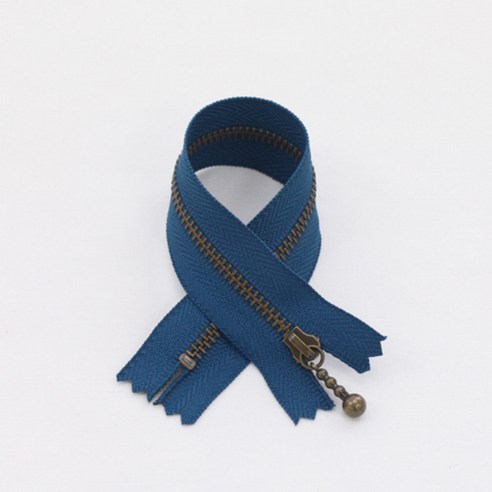 YKK 머스트 앤틱 지퍼 20cm, 딥블루, 10개