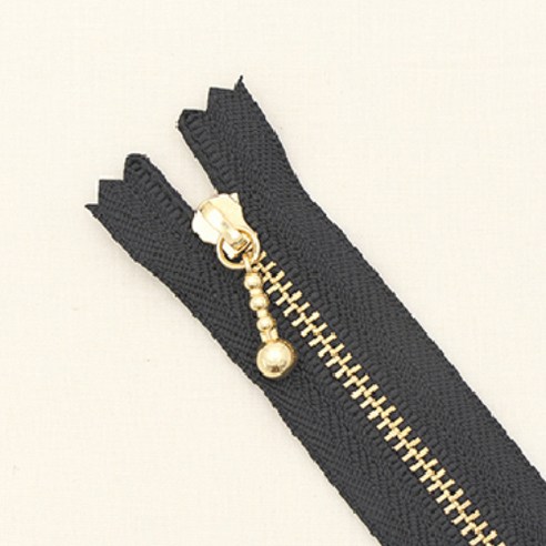 YKK 골드 지퍼 10cm, 블랙, 5개입