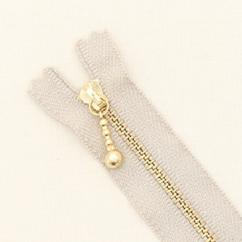 YKK 골드 지퍼 10cm, 베이지, 10개입