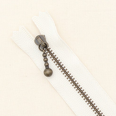 YKK 앤틱 지퍼 40cm, 아이보리, 10개입