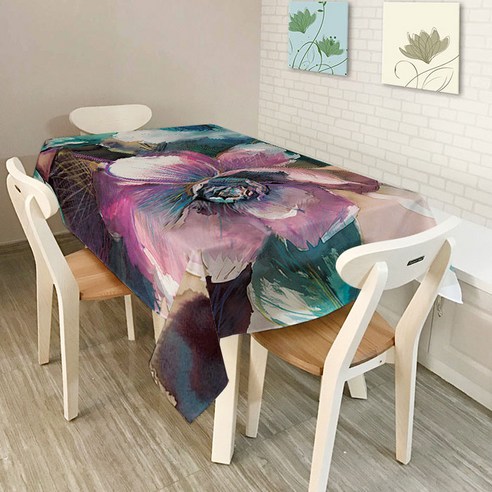 아울리빙 워터컬러 키친 테이블커버, B, 150 x 210 cm