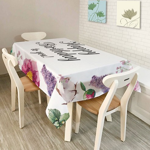 아울리빙 워터컬러 키친 테이블커버, F, 150 x 210 cm