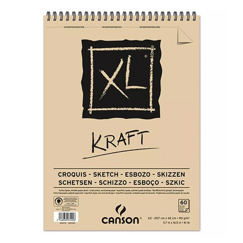 캔손 XL Kraft 스케치북, A3, 1개