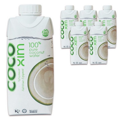 코코씸 100프로 퓨어 코코넛워터, 330ml, 6개