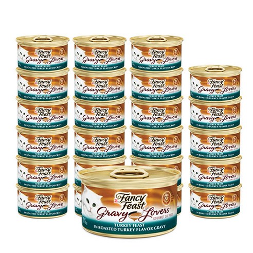 팬시피스트 화이트라벨 고양이캔 그레이비 러버스 칠면조, 85g, 24개