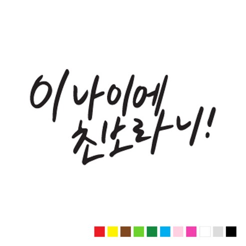 본투로드 초보 운전 스티커 캘리그라피 TYPE 9 이 나이에 초보라니, 연두, 1개