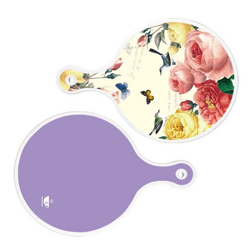 로엠디자인 서빙 원형 보드 도마 PrettyRoses 2p 세트, PrettyRoses, 보라, 1세트