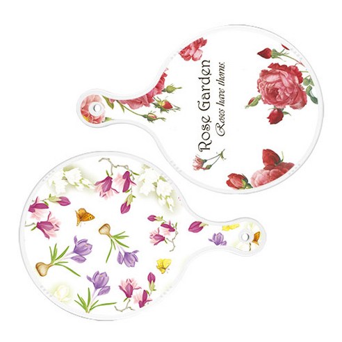 로엠디자인 서빙 도마 보드 2p RoseGarden원형 세트, RoseGarden원형, 로맨틱청자색floral원형, 1세트
