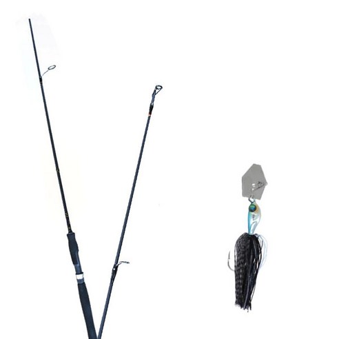 원다 하나린 루어낚싯대 662ML + 다미끼 스커트베이트 트램블 지그 14.2g, 05 BLACK BASS