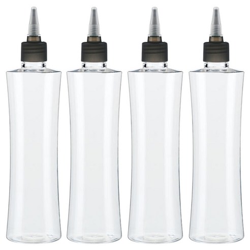 병도매닷컴 투명 뾰족캡 검정마개 공병 AA270, 270ml, 4개