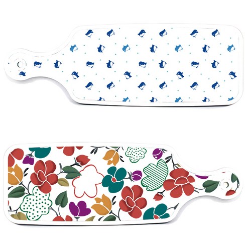 로엠디자인 floral 목련 혼합보드 서빙 도마 2p 세트, floral 목련 혼합보드, 팽귄보드, 1세트
