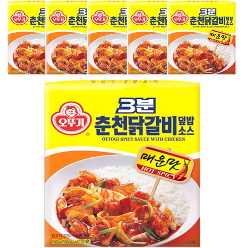 오뚜기3분 춘천닭갈비 덮밥소스, 150g, 6개