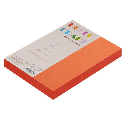 종이문화 친환경색지 레인보우카드 No.28 로얄오렌지, A5, 90매
