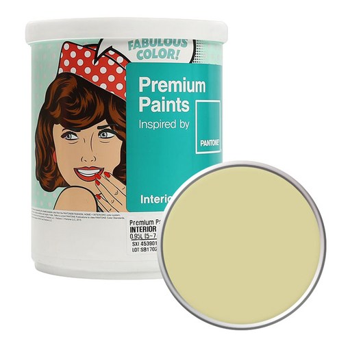 노루페인트 팬톤 내부용 실내벽면 저광 페인트 1L, 12-0619 Dusty Yellow