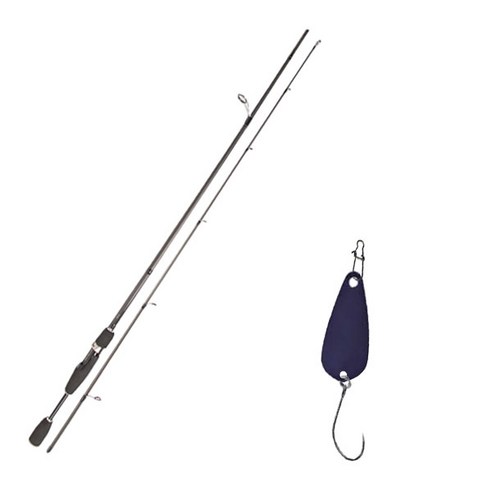 YGF 블루포스 스타젠 루어낚싯대 S63L + 다미끼 메탈지그 앤 피카 스푼 B 2.8g, 014 TITAN BLUE