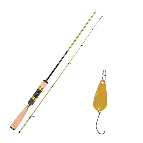 아오맥스 수마트라 꺽지 루어낚싯대 S-602UL + 다미끼 메탈지그 앤 피카 스푼 B 2.8g, 020 MANGO YELLOW