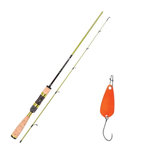 아오맥스 수마트라 꺽지 루어낚싯대 S-602UL + 다미끼 메탈지그 앤 피카 스푼 B 2.8g, 006 NEON ORANGE