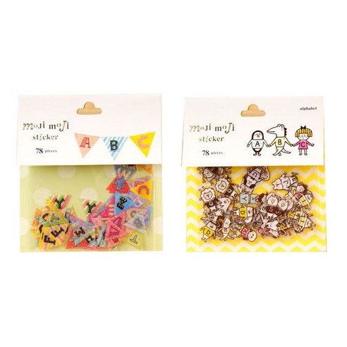 라이프포인트 알파벳 숫자 가렌드알파벳 DIY 스티커팩 2p 세트, 06 가렌드알파벳, 14 동물알파벳, 1세트