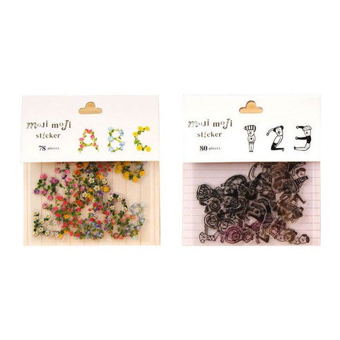 라이프포인트 알파벳 숫자 꽃알파벳 DIY 스티커팩 2p 세트, 10 꽃알파벳, 11 사람숫자, 1세트