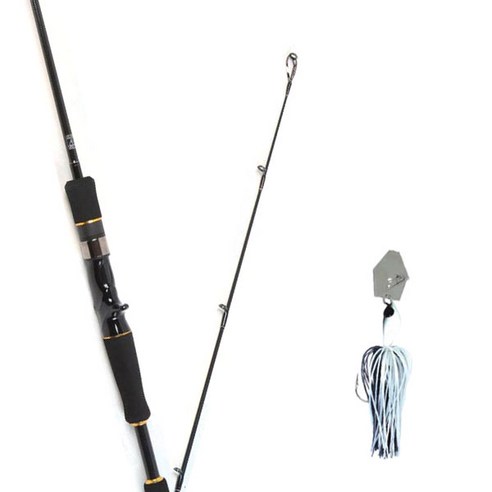 원다 아발론 루어낚싯대 632M 베이트 + 다미끼 스커트베이트 트램블 지그 10.7g, 07 WHITE SHAD 2