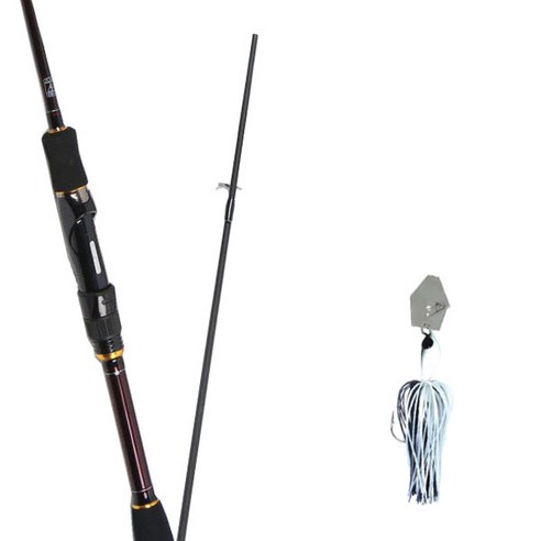 원다 베스타 루어낚싯대 602MLSP + 다미끼 스커트베이트 트램블 지그 10.7g, 07 WHITE SHAD 2
