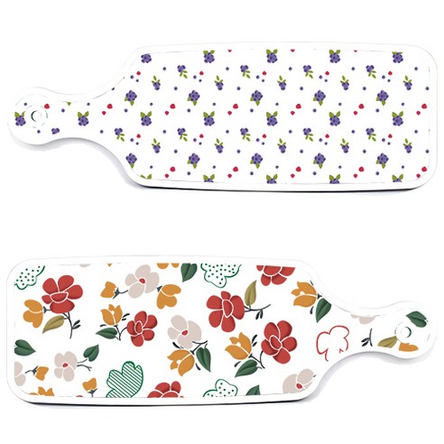 로엠디자인 서빙 도마 보드 2p floral 목련 패턴보드 세트, floral 목련 패턴보드, 블루베리보드, 1세트