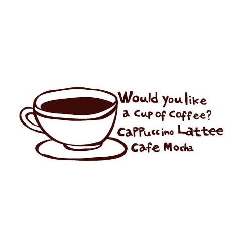 꾸밈 당신이 좋아하는 커피 그래픽스티커, 코코아브라운