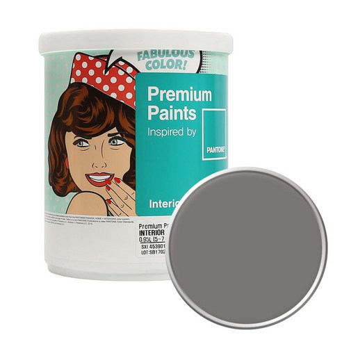 노루페인트 팬톤 내부용 실내벽면 저광페인트 1L, 18-5102 Brushed Nickel