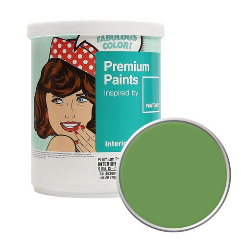 노루페인트 팬톤 내부용 실내 벽면 페인트 1L 저광, 16-0233 Meadow Green