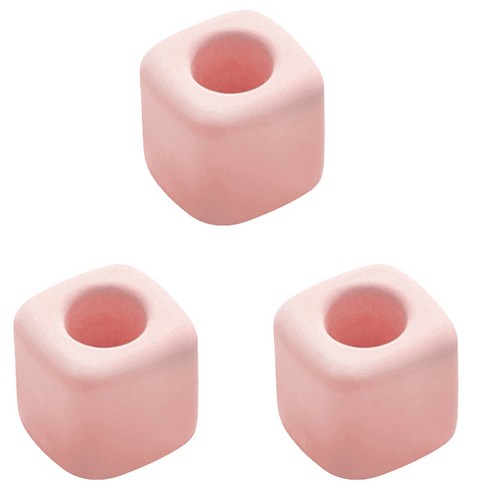 블럭마트 규조토 칫솔꽂이 사각, 핑크, 3개입
