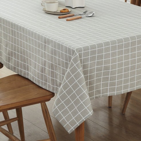 이코디 포인트 패턴 미니멀리즘 테이블 보, 라이트그레이, 120 x 160 cm