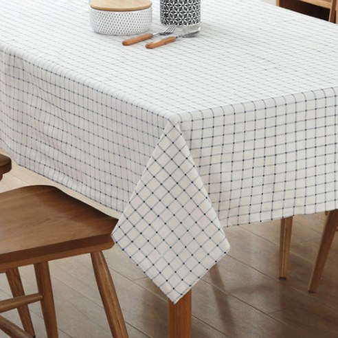 이코디 포인트 패턴 미니멀리즘 테이블 보, 도트포인트, 120 x 120 cm
