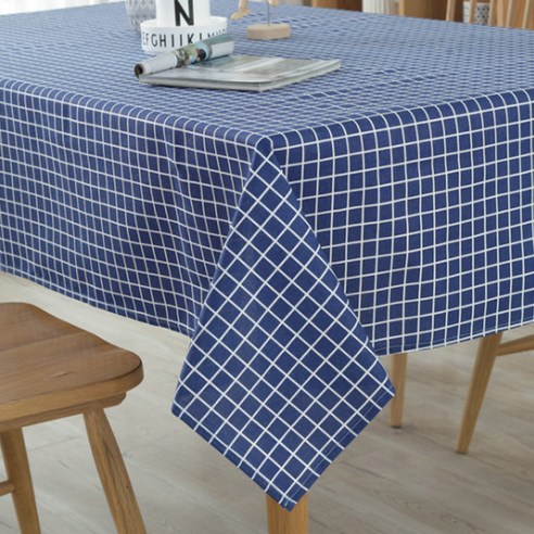 이코디 포인트 패턴 미니멀리즘 테이블 보, 네이비, 120 x 160 cm