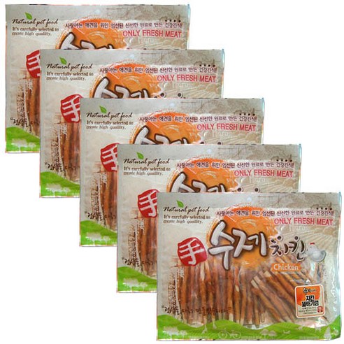 펫스토리 강아지 사사미 수제치킨 400g, 오메가치킨꽈배기껌, 5개입