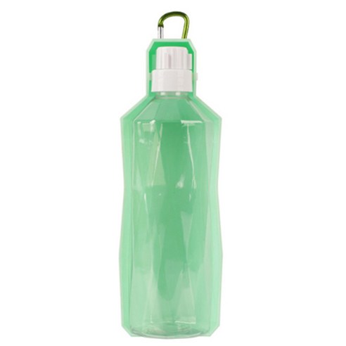 바이셀 애견 다각형 휴대용 보틀 500ml, 그린, 1개