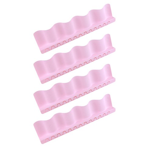 블럭마트 웨이브 실리콘 싱크대 물막이, 핑크, 4개