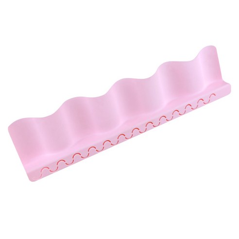 블럭마트 웨이브 실리콘 싱크대 물막이, 핑크, 1개