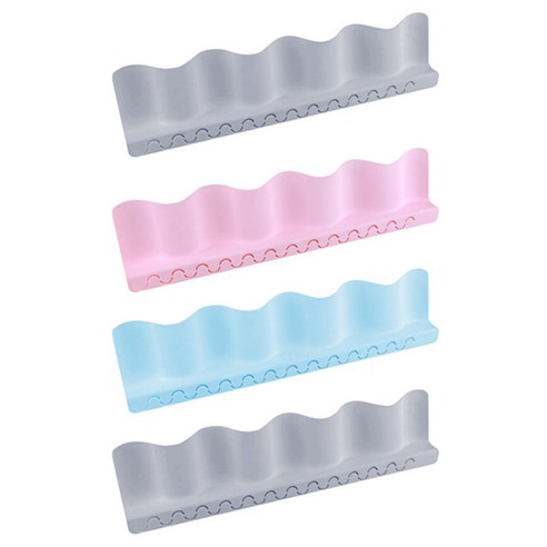 블럭마트 웨이브 실리콘 싱크대 물막이, 랜덤 발송, 4개