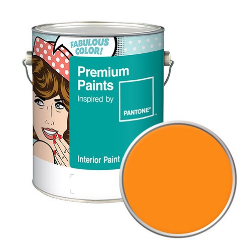 노루페인트 팬톤 내부용 실내벽면페인트 저광 4L, 15-1157 Flame Orange