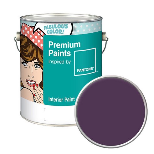 노루페인트 팬톤 내부용 실내벽면페인트 저광 4L, 19-3218 Plum Purple